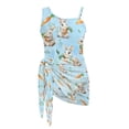 thumbnail image 7 of SEANATIVE Swimsuits for Teen Girls One Piece Bathing Suit See-Through Coverups Cut Out Back Beachwear for Surfing Water Park, Size 11-12, Rabbit Carrot Print Blue, 7 of 7