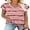 Pink Stripe, variant on ANYJOIN Womens Summer Tunics Tops Short Sleeve Casual T-Shirts V Neck Lightweight Cute Blouse
