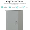 thumbnail image 5 of Bellemave 61.4”H Tall Bathroom Storage Cabinet Freestanding Storage Cabinet with 2 Drawers and 1 Door Wooden Floor Cabinet with Adjustable Shelves for Home, Kitchen, Living Room, Gray, 5 of 11