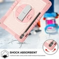 thumbnail image 3 of Dteck for Samsung Galaxy Tab S9 FE+ 5G Case / Tab S9 Plus Case 12.4" 2023 With Pencil Holder, 360 Rotating Hand Strap & Stand Drop-Proof Case for Galaxy Tab S9 FE Plus/S9 12.4",Rosegold, 3 of 8