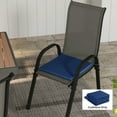 thumbnail image 2 of Outsunny Outdoor Patio Chair Cushion with Ties for Garden, Deep Blue, 2 of 10