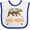 White and Royal, variant on Inktastic South Dakota Vacation Bear Silhouette Boys or Girls Baby Bib