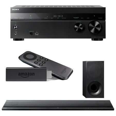 Sony STRDH770 Home Theater AVReceiver, HTCT390 SoundBar w/ Amazon Fire TV Stick
