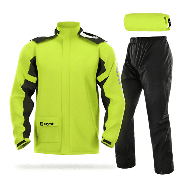 Impermeable Bloosom Motociclista Reflejante Con Capucha XL Verde
