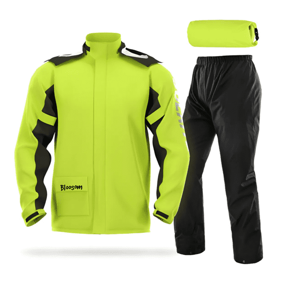 Impermeable Bloosom Motociclista Reflejante Con Capucha XL Verde