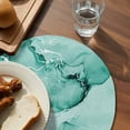 thumbnail image 4 of Round Placemats Turquoise Marble 15 inch Set of 6 Table Mats for Dining Table Abstract Waves Cloud Heat Resistant Non-Slip Kitchen & Home Decorative Place Mat Set, 4 of 8