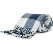 Better Homes & Gardens Acrylic Woven Fringe Americana Buffalo Plaid Throw Blanket, 1 Each