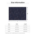 thumbnail image 5 of Honeii Copper-Gold Gloss Outline Navy Dark Blue print throw blanket, crafted from cozy cotton flannel, offers versatile home decor as a bedding suitable for all seasons.-60"x50", 5 of 6