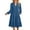 Z-Blue, variant on Fall Dresses for Women Long Sleeve V Neck Midi Dress Casual Loose Flowy Swing Tiered Dress with Pockets