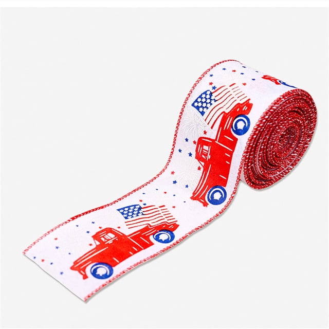 Patriotic Independence Day Ribbons Stripe Star Wired Ribbon American Flag Ribbon