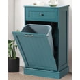 thumbnail image 2 of KIGOTY 10 Gallon Tilt-out Trash Cabinet, Pet-Proof Recycling Storage Cabinet for Kitchen, Lake BLUE, 2 of 8
