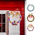 thumbnail image 7 of Christmas Wreath, Glowing Christmas Wreath, Multicolor Artificial Christmas Door and Window Hanging Wreath Decoration, PVC Material, 36x30.5cm, Indoor Outdoor Use, Holiday Party Decor, 7 of 7