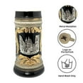 thumbnail image 2 of Oktoberfest Haus Deluxe Relief Rothen Burg Germany Village Metal Medallion Beer Stein Black - 1L, 2 of 4