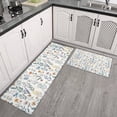 thumbnail image 2 of Pioneer Flower Floral Print Pattern Kitchen Rugs Sets Of 2,Anti Fatigue Kitchen Mat Rugs Non Slip Washable,Decorative Kitchen Floor Mats for Kitchen,Sink,Laundry,17"x30"+17"x47", 2 of 7
