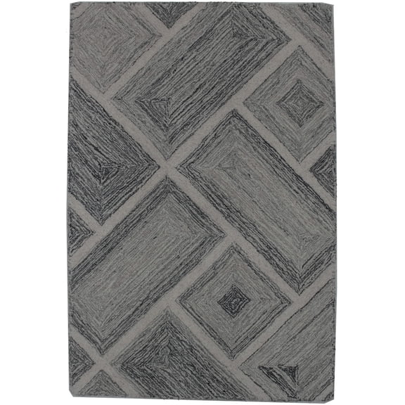 Multicolored Geometric 2X3 Hand-Tufted Modern Rug