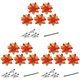 thumbnail image 1 of Cabezas Flores Con Purpurina 14 Cm Con Clip Y Tallo para Navidad (rojo 5 Unidades), 1 of 2