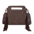 thumbnail image 5 of Wrangler Top Handle Bag for Women Embroidered Fringe Western Crossbody Purse, Coffee, 5 of 7