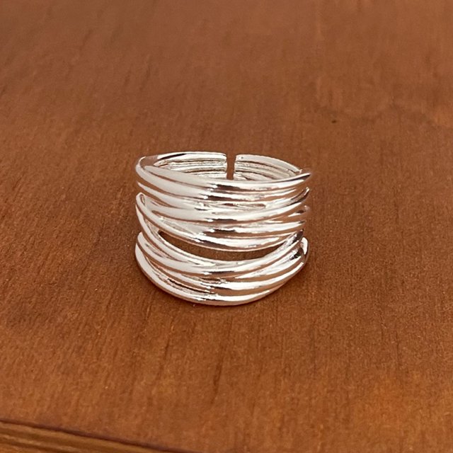 BF CLUB 925 anillos de plata esterlina para mujer Simple dedo abierto Vintage hecho a mano oro Interware anillo alergia fiesta regalo de cumpleaños