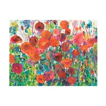 Tara Funk Grim 'Vivid Poppy Collage III' Canvas Art