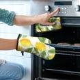 thumbnail image 2 of Lemon Kitchen Oven Mitt and Pot Holder Sets 2 Pcs for Baking, Cooking and Grilling, Heat Resistant Up To 392 °F, 2 of 6