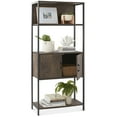 thumbnail image 2 of Best Choice Products Storage Bookshelf for Living Room, Walkway w/ Enclosed Cabinet, Elevated Design - Dark Walnut, 2 of 8