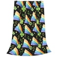 thumbnail image 2 of Lsque Watercolor St Patrick Day Pattern Fuzzy Fleece Throw Blanket Extra Large,Super Soft,Fluffy and Warm Blankets for Couch,Bed,All Season Use-40"x30", 2 of 7