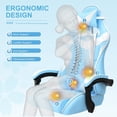 thumbnail image 3 of Soontrans Blue Gaming Chair with Footrest, High Back Computer Chair with Massage Lumbar Pillow & Headrest, Game Gamer Chairs with Bunny Ear for Boy Girl s, Blue, 3 of 8