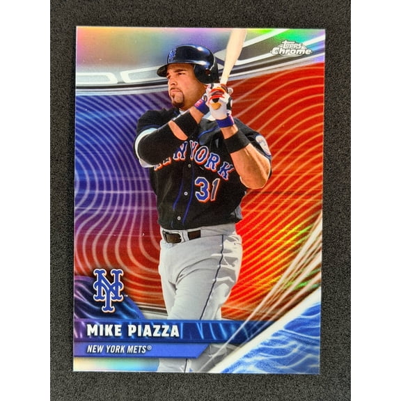 Mike Piazza 2026 Topps Chrome Chrome Rivals Away RVA-2 New York Mets Baseball Card Near Mint or Better New York Mets MLB BASEBALL Trading Card
