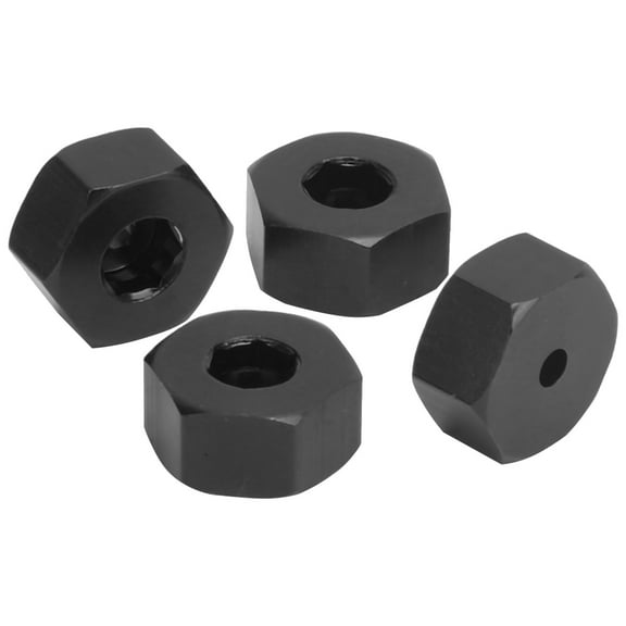 4pcs 5mm to 12mm Combiner Wheel Hub Hex Adapter Accessory for WPL D12 1/10 RC TrucksBlack