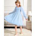 thumbnail image 3 of Arshiner Girl Tulle Dress Winter Long Sleeve Teen Girls Party Casual Dresses, 3 of 6