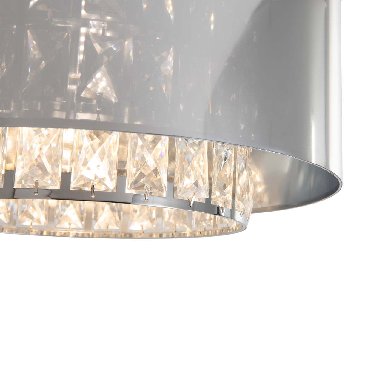 Marilyn 1 Light Arc Floor Lamp - 94 Chrome Mylar Crystal shade