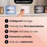 Lockabox One™ Opal White | Premium Lockable Storage Box | 10 Litre Combination Lock Box For Food, Medicine & Home Safety | BPA-Safe