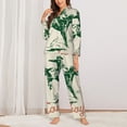 thumbnail image 2 of Fotbe West Cowboys Pattern Long Sleeve Pajama Set for Women,Sleepwear Set,2-piece Loungewear Set,Soft PJs Comfy Nightwear with Pockets -Large, 2 of 7