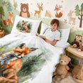 thumbnail image 4 of Erosebridal Fox Queen Sheets for Boys Girls, Pine Forest Queen Sheet Sets, 4 Pieces 1 Flat Sheet 1 Fitted Sheet and 2 Pillowcases, 4 of 6
