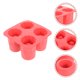 thumbnail image 4 of Molde de vidrio de cubo de hielo con tirador de silicona con forma de 4 tazas Molde de hielo fresco de verano Bandeja de cubitos de hielo, 4 of 6