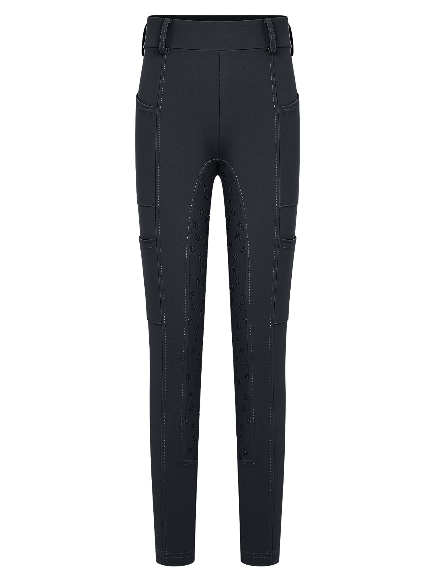 Haitryli Girls Kids Riding Pants Horse Equestrian Breeches Horse Schooling Tights Full Seat Black 14