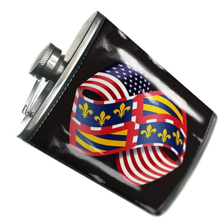 

NEONBLOND Flask Friendship Flags USA and Burgundy (Bourgogne) region France