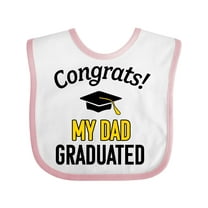 Inktastic Congrats My Dad Graduated with Cap Boys or Girls Baby Bib