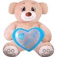 thumbnail image 1 of PELUCHERIA - Oso Rechoncho Beige ILY con corazon Azul, 1 of 5