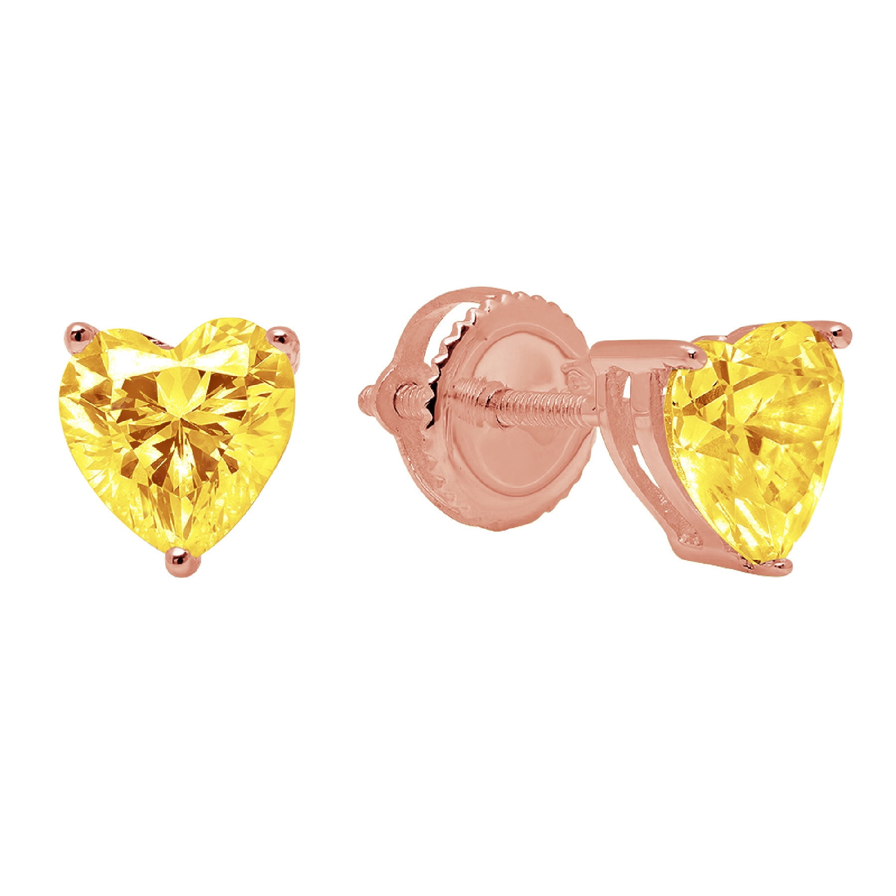 Details about 1.0CT Round Cut Designer Studs Natural Citrine 18k Pink Gold Earrings Push back Details about 1.0CT Round Cut Designer Studs Natural Citrine 18k Pink Gold Earrings Push back