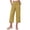 BG34_Yellow, variant on Linen Capri Pants for Women Elastic High Waist Tulip Hem Capris Loose Wide Leg Beach Cropped Trousers with Pockets Navy M