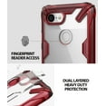thumbnail image 4 of Ringke Fusion-X Case Compatible with Google Pixel 3 XL, Transparent Hard Back Shockproof Advanced Bumper Cover - Ruby Red, 4 of 7