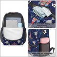 thumbnail image 4 of Soccer and Trophy Blue Pattern 17" School Backpacks for Teens,Waterproof Oxford Fabric,S-Shape Padded Straps for School,Travel,Hiking,Camping, 4 of 6