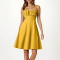 thumbnail image 2 of Vestido de verano con tirantes finos y corte en A para mujer: diseño elegante y ajustado, tejido elástico, adecuado para fiestas y ocasiones informales., 2 of 4