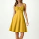thumbnail image 2 of Vestido de verano con tirantes finos y corte en A para mujer: diseño elegante y ajustado, tejido elástico, adecuado para fiestas y ocasiones informales., 2 of 4