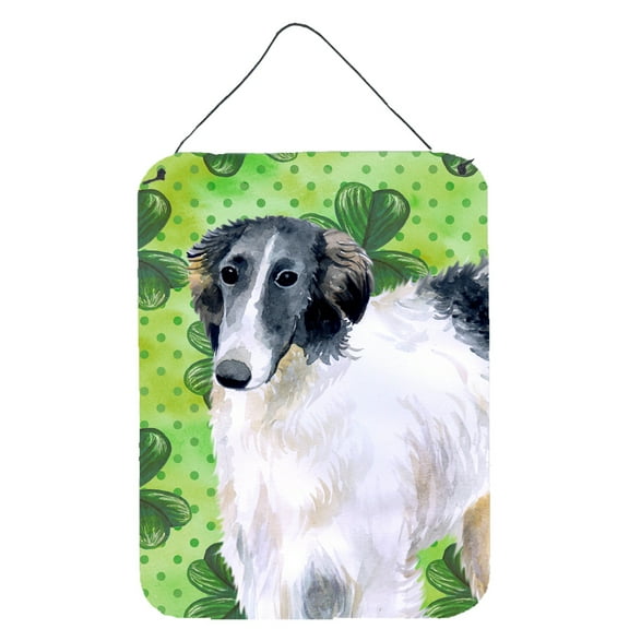 Borzoi St Patricks Wall or Door Hanging Prints Green