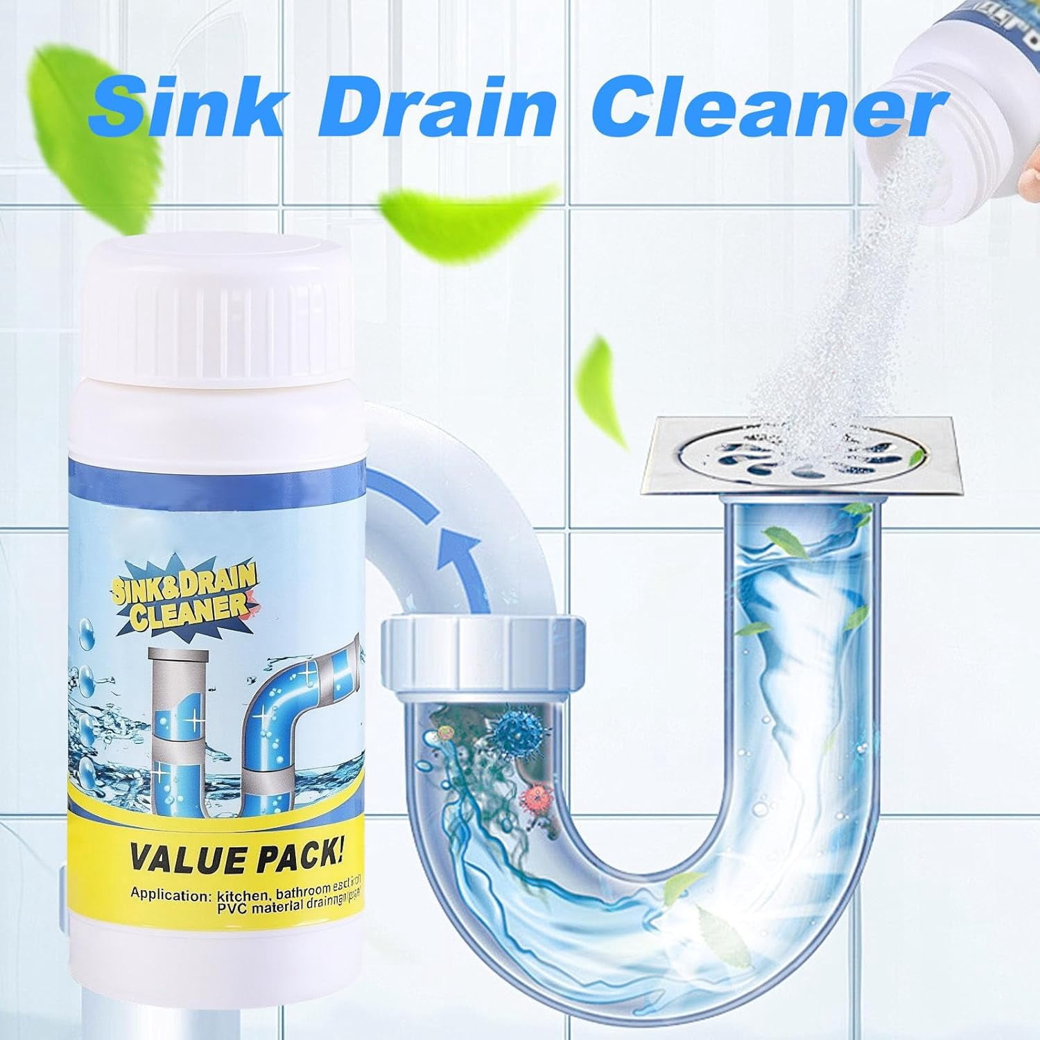 Peachloft Drain Cleaner, Multi-functional Pipe Unclogging Agent, Universal for Kitchen Bathroom Shower Pipes