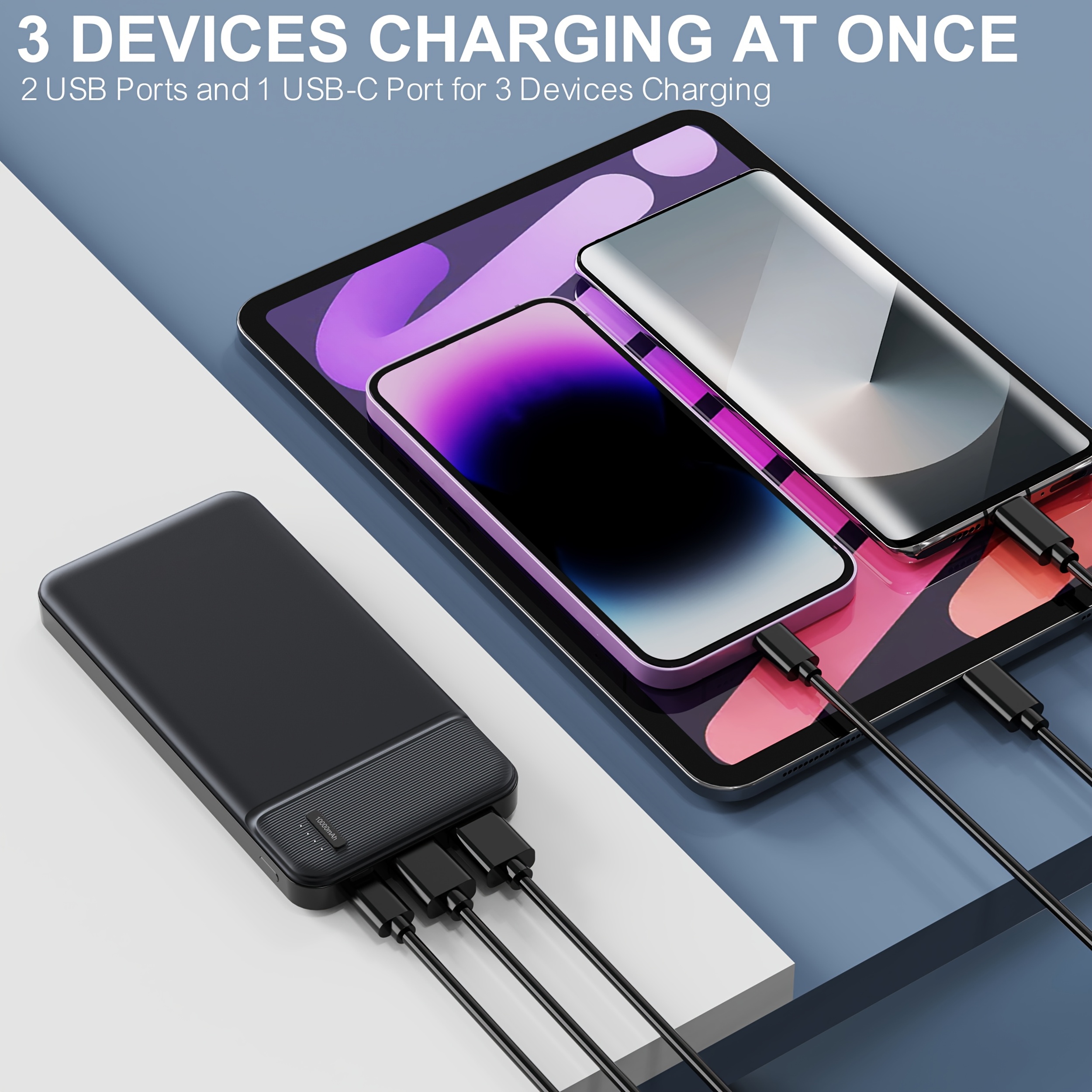 5V 10000mAh PD 22.5W Power Bank for Heated Jacket & Vest, Fast Portable Charger for Smartphones, Tablets, Heated Clothes - Lightweight High-Capacity Battery Pack