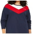 thumbnail image 2 of Tommy Hilfiger Women's Sport Plus Colorblocked Sweatshirt Dress Blue Size 2X, 2 of 3