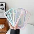 thumbnail image 5 of Cute Curly Wave Frame Shape Shockproof Soft Compatible with iPhone Case (Blue,iPhone 12 Pro), 5 of 6